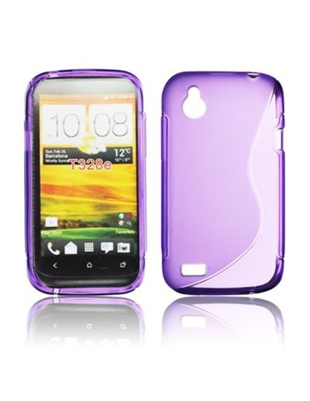 CUSTODIA GEL TPU SILICONE DOUBLE per HTC DESIRE X T328e COLORE VIOLA