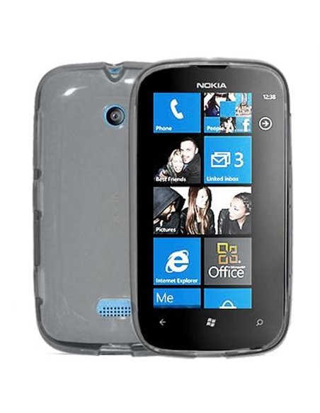 CUSTODIA GEL TPU SILICONE NOKIA LUMIA 510 COLORE NERO