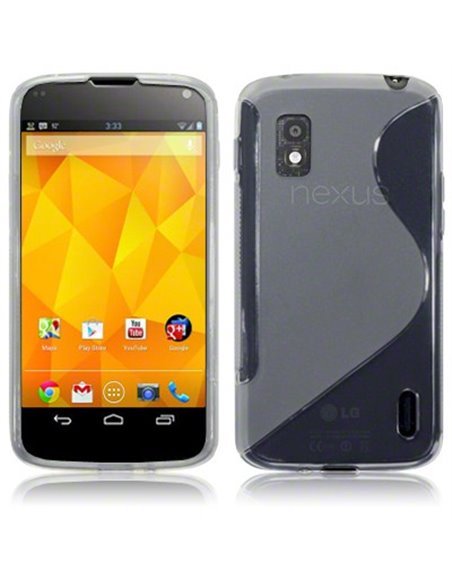 CUSTODIA GEL TPU SILICONE DOUBLE per LG Nexus 4 E960 COLORE BIANCO