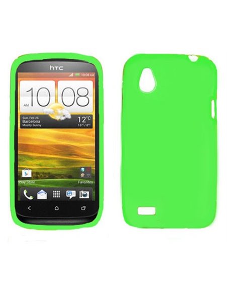 CUSTODIA GEL TPU SILICONE LUCIDA per HTC DESIRE X T328e COLORE VERDE