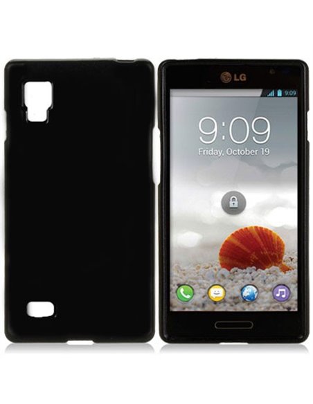 CUSTODIA GEL TPU SILICONE LUCIDA per LG L9 Optimus P760 COLORE NERO