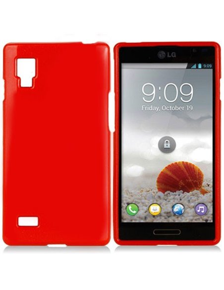 CUSTODIA GEL TPU SILICONE LUCIDA per LG L9 Optimus P760 COLORE ROSSO