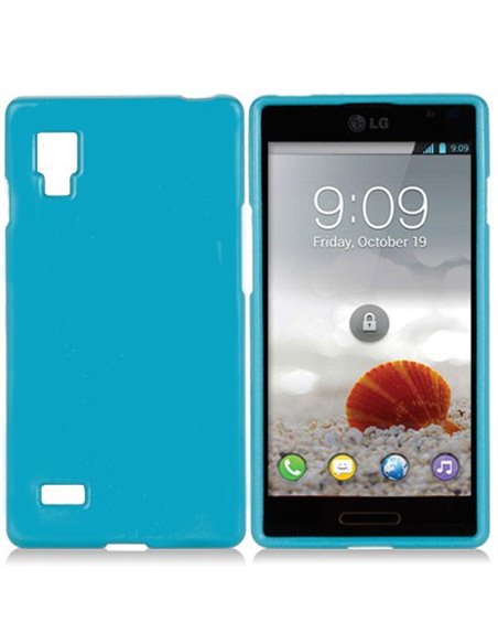 CUSTODIA GEL TPU SILICONE LUCIDA per LG L9 Optimus P760 COLORE BLU