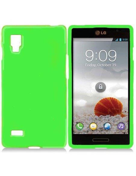 CUSTODIA GEL TPU SILICONE LUCIDA per LG L9 Optimus P760 COLORE VERDE