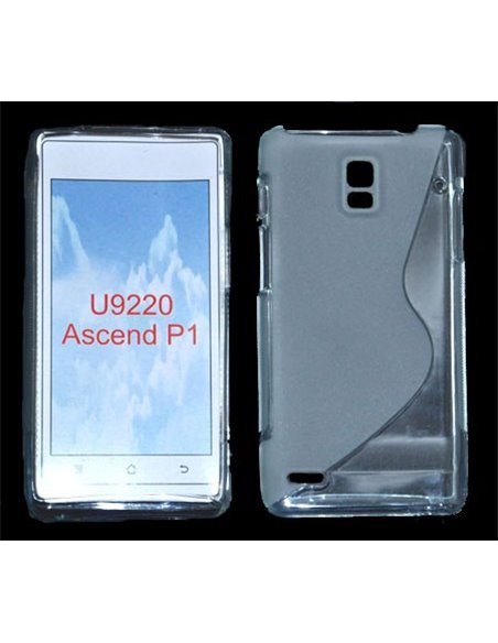 CUSTODIA GEL TPU SILICONE DOUBLE per HUAWEI U9200 ASCEND P1 COLORE BIANCO