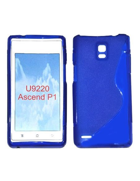 CUSTODIA GEL TPU SILICONE DOUBLE per HUAWEI U9200 ASCEND P1 COLORE BLU