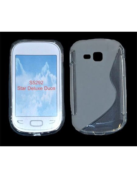 CUSTODIA GEL TPU SILICONE DOUBLE per SAMSUNG REX 90 S5292 COLORE BIANCO