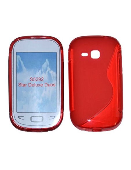 CUSTODIA GEL TPU SILICONE DOUBLE per SAMSUNG REX 90 S5292 COLORE ROSSO