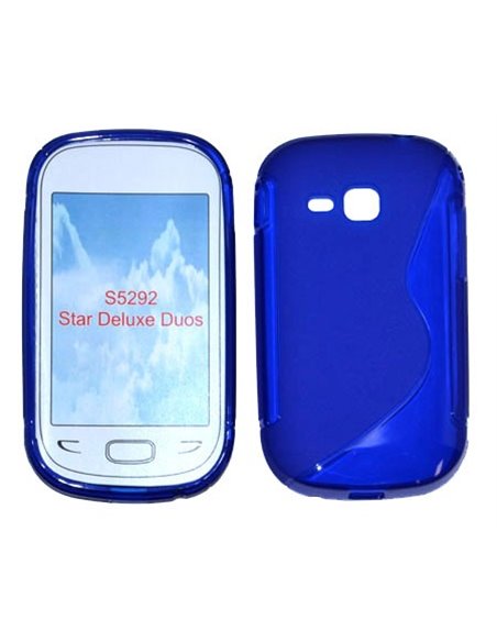 CUSTODIA GEL TPU SILICONE DOUBLE per SAMSUNG REX 90 S5292 COLORE BLU