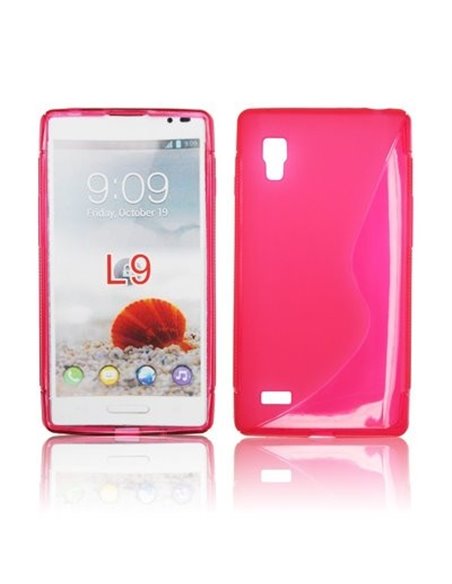 CUSTODIA GEL TPU SILICONE DOUBLE per LG L9 Optimus P760 COLORE ROSA