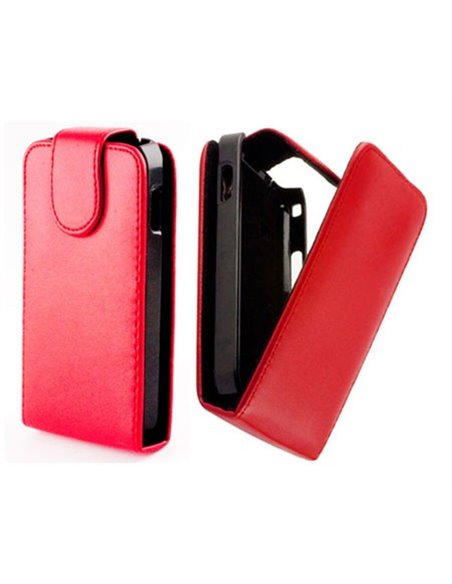 CUSTODIA VERTICALE FLIP PELLE per HTC DESIRE X T328e COLORE ROSSO