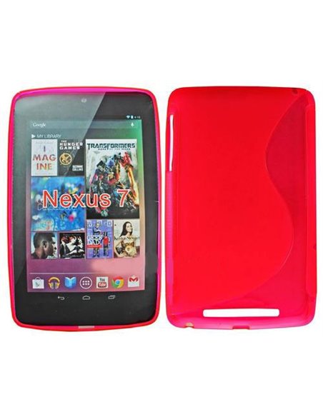 CUSTODIA GEL TPU SILICONE DOUBLE per ASUS GOOGLE NEXUS 7 TABLET 7' COLORE ROSSO