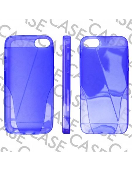 CUSTODIA GEL TPU SILICONE per APPLE IPHONE 5, 5S COLORE BLU CON SFUMATURA