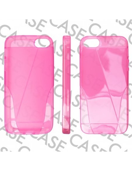 CUSTODIA GEL TPU SILICONE per APPLE IPHONE 5, 5S COLORE ROSA CON SFUMATURA