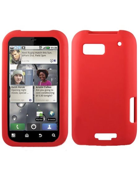 CUSTODIA GEL TPU SILICONE LUCIDA per MOTOROLA MB525, ME525 DEFY COLORE ROSSO