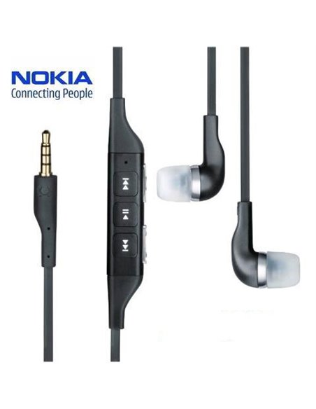 AURICOLARE STEREO ORIGINALE per NOKIA N95 WH-701 JACK 3,5mm COLORE NERO BULK