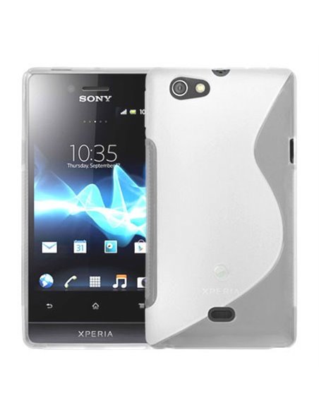 CUSTODIA GEL TPU SILICONE DOUBLE per SONY XPERIA MIRO ST23i COLORE BIANCO