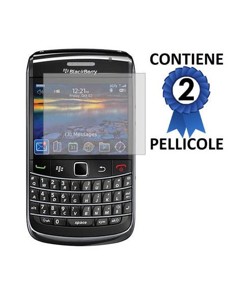 PELLICOLA PROTEGGI DISPLAY BLACKBERRY Bold 9700 CONFEZIONE 2 PEZZI