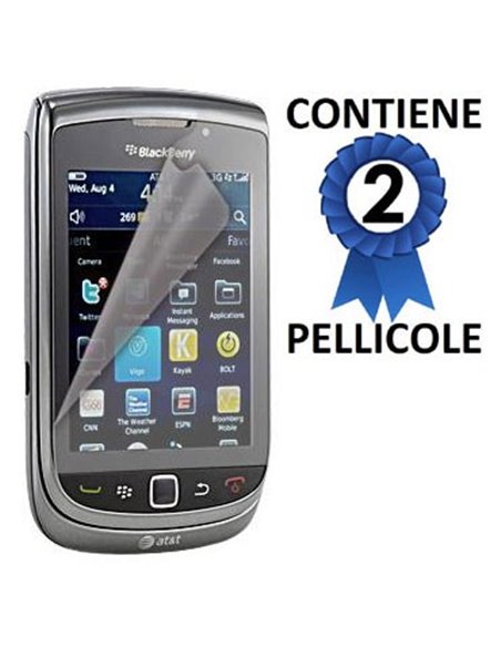 PELLICOLA PROTEGGI DISPLAY BLACKBERRY Torch 9810 CONFEZIONE 2 PEZZI