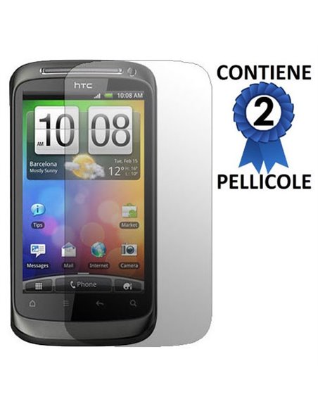 PELLICOLA PROTEGGI DISPLAY HTC DESIRE S CONFEZIONE 2 PEZZI