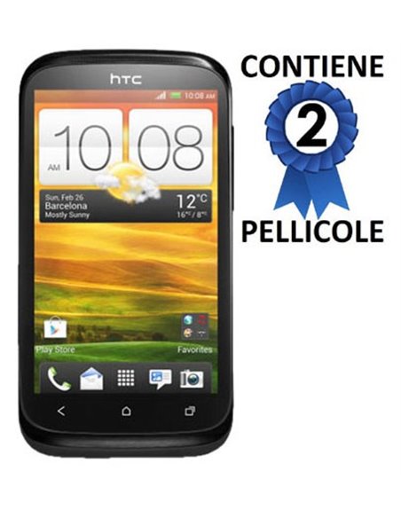 PELLICOLA PROTEGGI DISPLAY HTC DESIRE X T328e CONFEZIONE 2 PEZZI