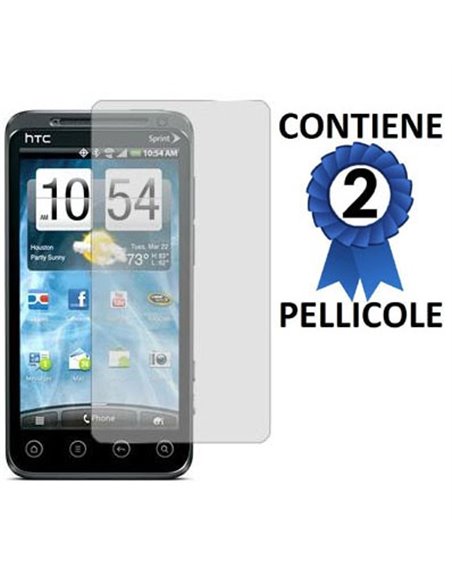 PELLICOLA PROTEGGI DISPLAY HTC EVO 3D, EVO 3D CDMA CONFEZIONE 2 PEZZI