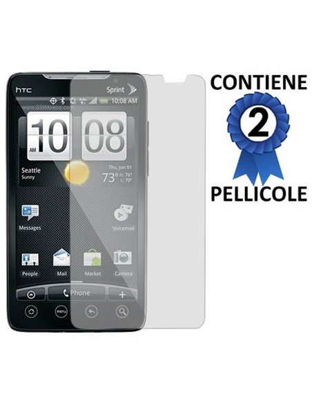 PELLICOLA PROTEGGI DISPLAY HTC EVO 4G CONFEZIONE 2 PEZZI