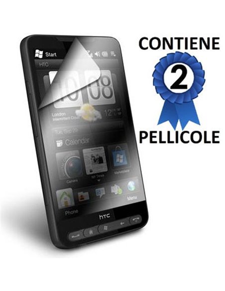 PELLICOLA PROTEGGI DISPLAY HTC HD2, HD2 T8585, Leo 100 CONFEZIONE 2 PEZZI