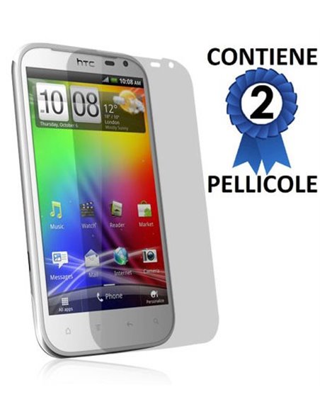 PELLICOLA PROTEGGI DISPLAY HTC SENSATION XL CONFEZIONE 2 PEZZI