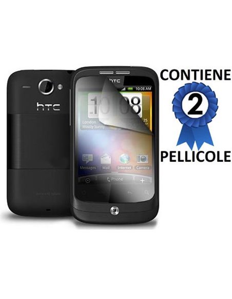 PELLICOLA PROTEGGI DISPLAY HTC WILDFIRE CONFEZIONE 2 PEZZI