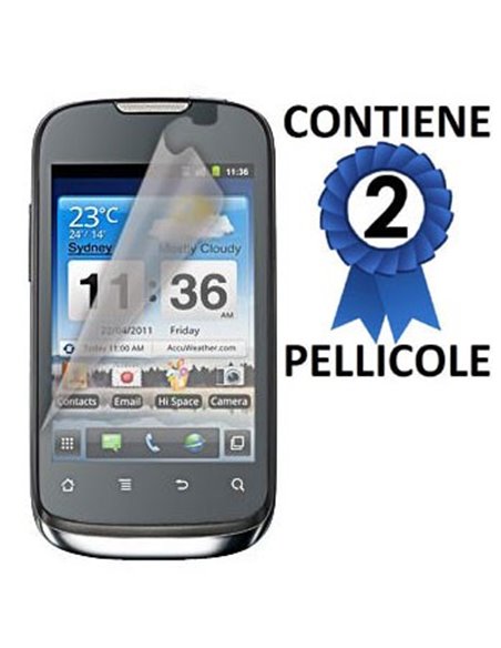 PELLICOLA PROTEGGI DISPLAY HUAWEI SONIC U8650, SONIC 2 U8661 CONFEZIONE 2 PEZZI