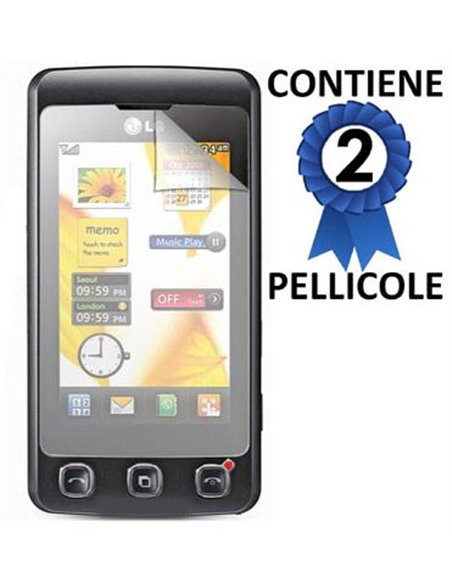 PELLICOLA PROTEGGI DISPLAY LG KP500 CONFEZIONE 2 PEZZI
