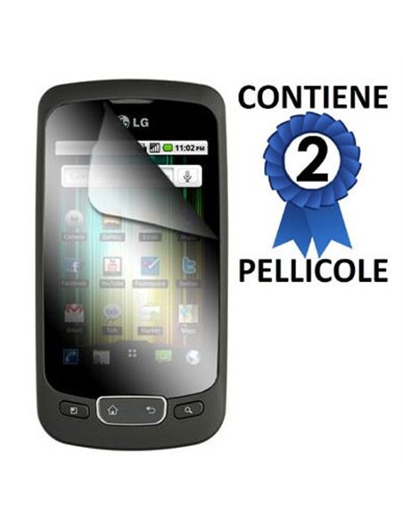 PELLICOLA PROTEGGI DISPLAY LG Optimus One P500 CONFEZIONE 2 PEZZI