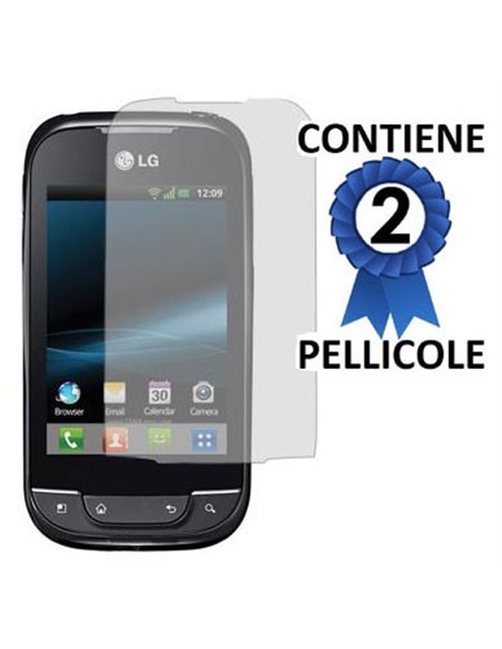 PELLICOLA PROTEGGI DISPLAY LG P690 Optimus Net CONFEZIONE 2 PEZZI