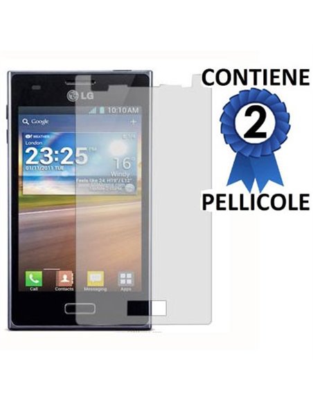 PELLICOLA PROTEGGI DISPLAY LG P700 Optimus L7 CONFEZIONE 2 PEZZI