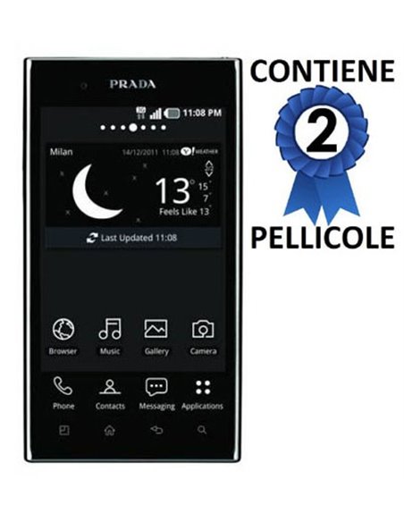 PELLICOLA PROTEGGI DISPLAY LG P940 PRADA 3.0 CONFEZIONE 2 PEZZI