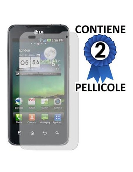 PELLICOLA PROTEGGI DISPLAY LG Optimus 2X P990 CONFEZIONE 2 PEZZI