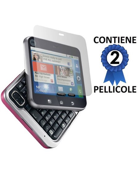 PELLICOLA PROTEGGI DISPLAY MOTOROLA FLIPOUT CONFEZIONE 2 PEZZI