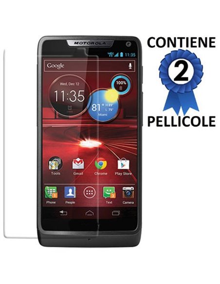 PELLICOLA PROTEGGI DISPLAY MOTOROLA RAZR M CONFEZIONE 2 PEZZI