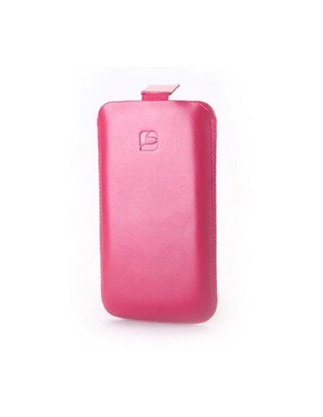 CUSTODIA A SACCHETTO IN VERA PELLE per SAMSUNG S5230, LG KP500, NOKIA N85 INDIGO CASE MISURA SMALL COLORE ROSA