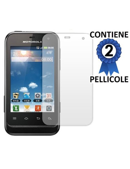 PELLICOLA PROTEGGI DISPLAY MOTOROLA XT320 DEFY MINI CONFEZIONE 2 PEZZI