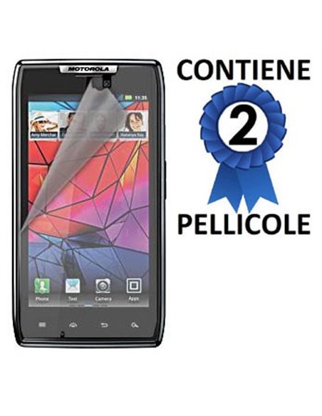 PELLICOLA PROTEGGI DISPLAY MOTOROLA XT910 Razr CONFEZIONE 2 PEZZI