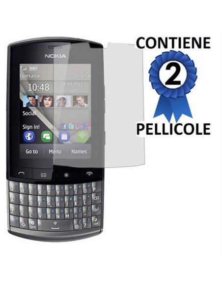 PELLICOLA PROTEGGI DISPLAY NOKIA 303 ASHA CONFEZIONE 2 PEZZI