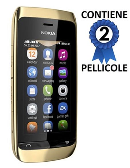 PELLICOLA PROTEGGI DISPLAY NOKIA ASHA 308, ASHA 309 CONFEZIONE 2 PEZZI