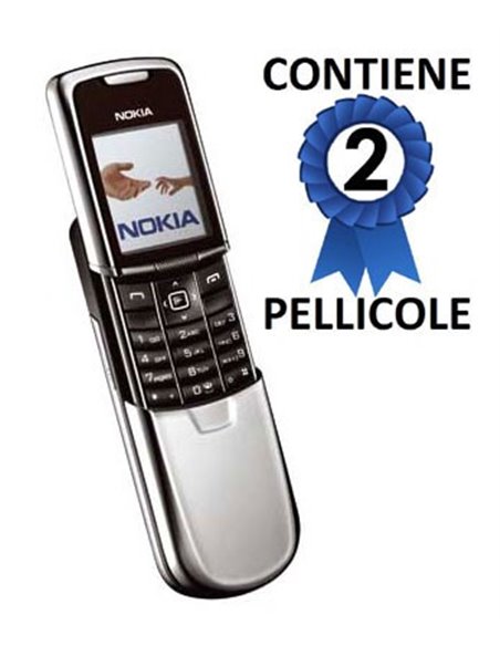 PELLICOLA PROTEGGI DISPLAY NOKIA 8800 CONFEZIONE 2 PEZZI