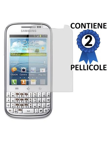 PELLICOLA PROTEGGI DISPLAY SAMSUNG B5330 GALAXY CHAT CONFEZIONE 2 PEZZI