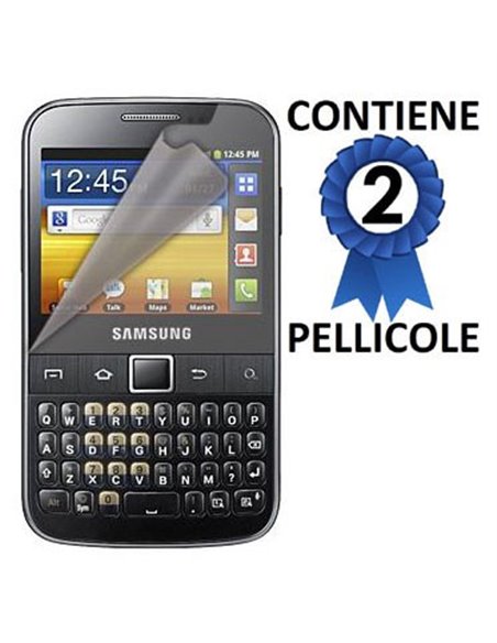 PELLICOLA PROTEGGI DISPLAY SAMSUNG B5510 GALAXY Y PRO CONFEZIONE 2 PEZZI