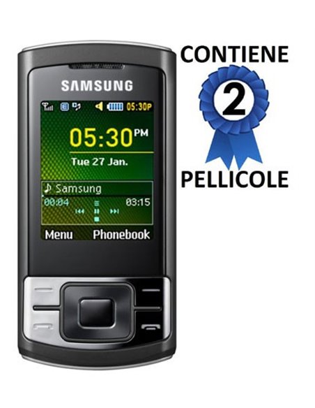 PELLICOLA PROTEGGI DISPLAY SAMSUNG C3050 CONFEZIONE 2 PEZZI