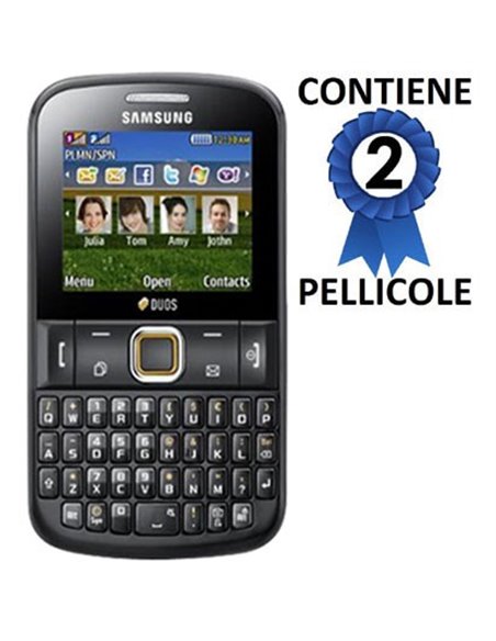 PELLICOLA PROTEGGI DISPLAY SAMSUNG E2222 duos CONFEZIONE 2 PEZZI