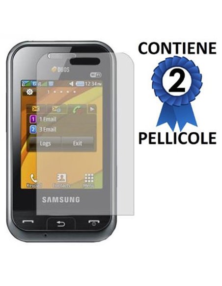 PELLICOLA PROTEGGI DISPLAY SAMSUNG E2652 Champ Duos CONFEZIONE 2 PEZZI